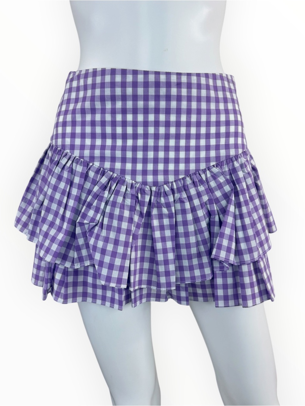 Cake For Dinner Elizabeth Gingham Skirt in Purple Size S